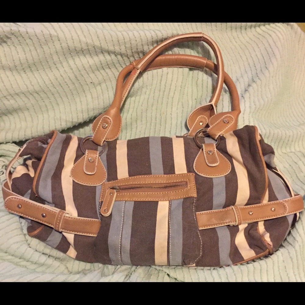 Liz Claiborne stripes satchel/shoulder 👜